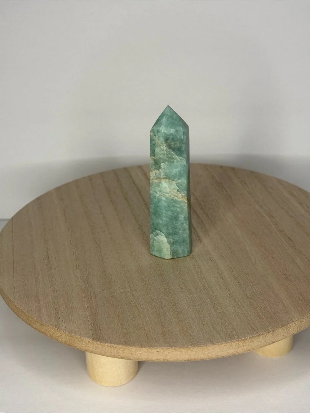 Natural Amazonite Crystal Tower 3 in Polished Obelisk Healing Stone